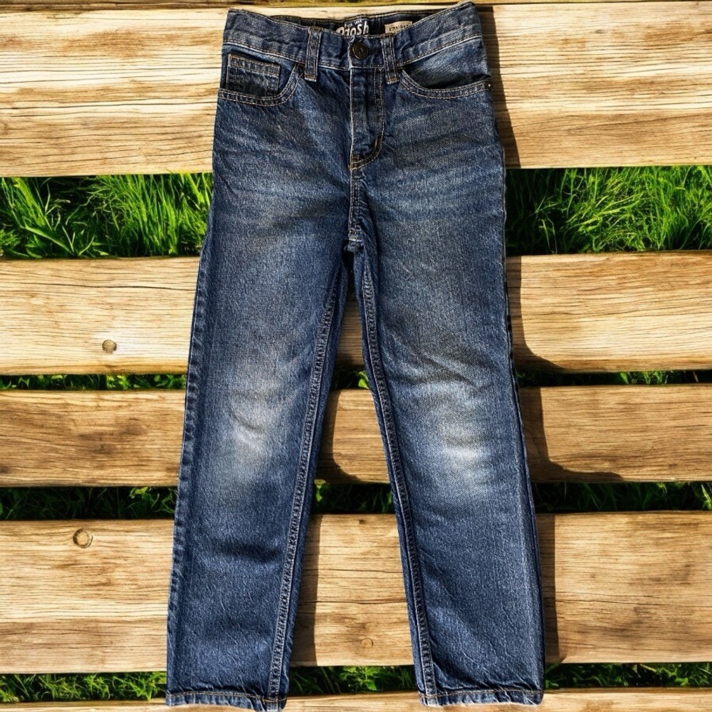 OshKosh B’gosh | Boys Blue Jeans | Size 8 Straight | Adjustable Waist | Cotton